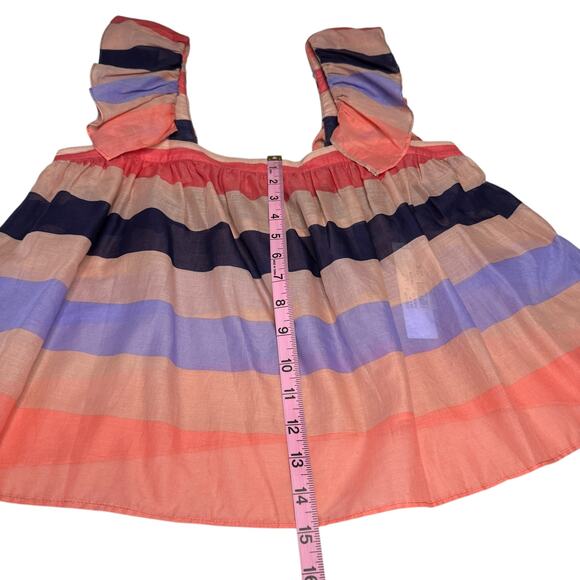 Women's‎ Katharine Kidd Juno Stripe Sheer Blouse Lightweight Feminine Top Small - Picture 7 of 7